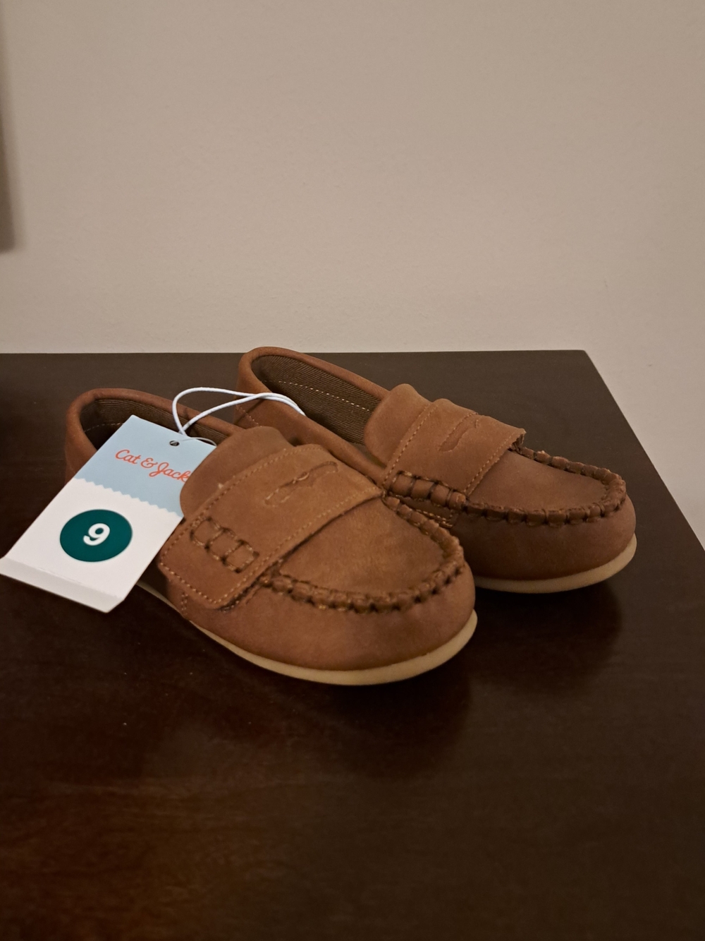 Cat & Jack Boys' Brown Slip-On Moccasin Loafers